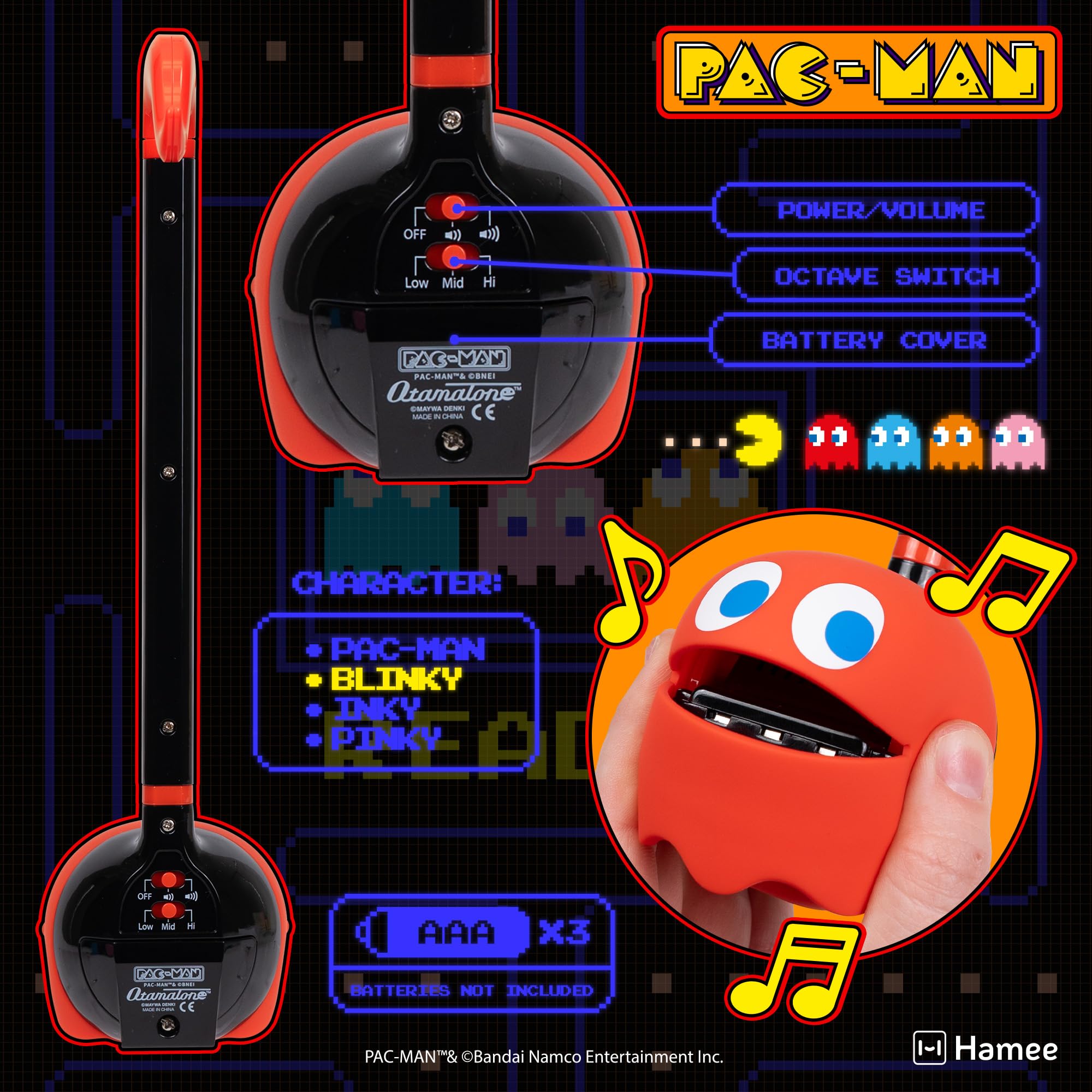 Otamatone PAC-MAN Electronic Synthesizer Musical Instrument Toy – Blinky