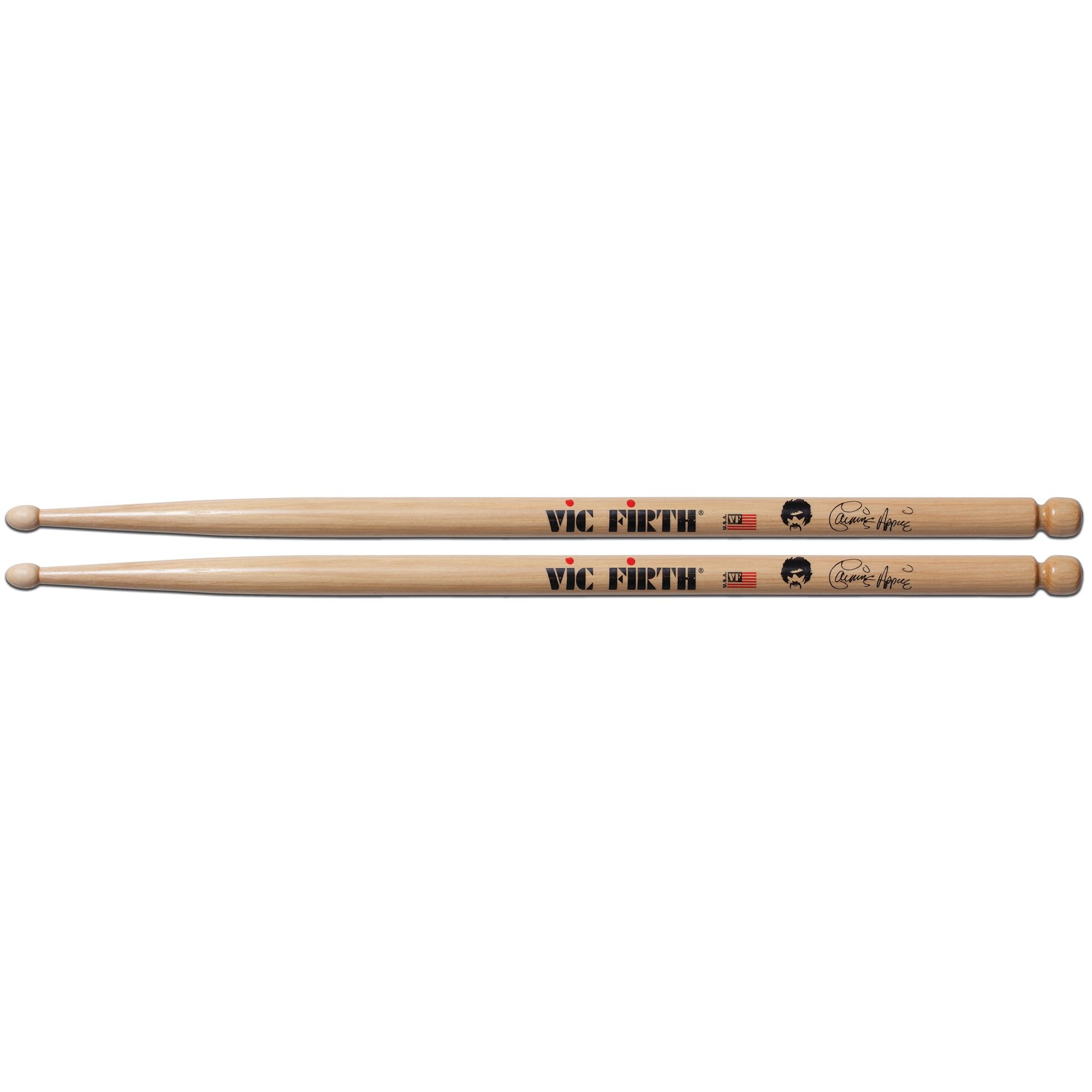 Vic Firth Signature Series Carmine Appice Drumsticks – 3‑Pack Bundle with Austin Bazaar Polishing Cloth
