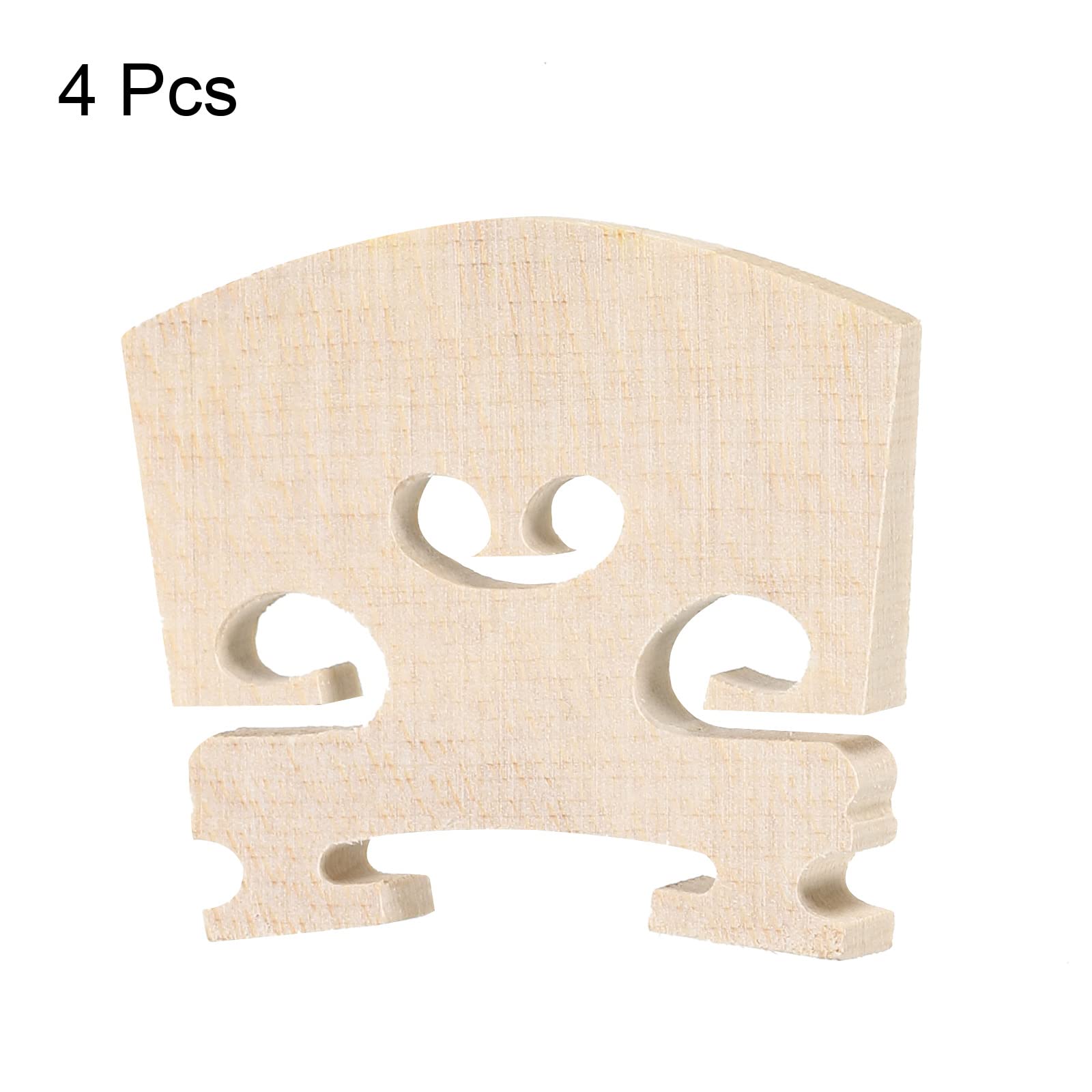 MECCANIXITY 3/4 Violin Bridge Maple Wood Violin Parts for 3/4 Violin 4pcs