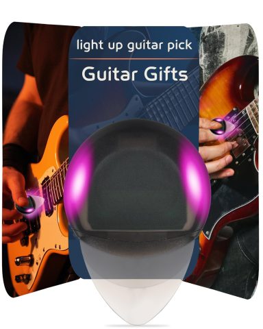 Rose Red LED Light Up Guitar Pick, 1 Pack
