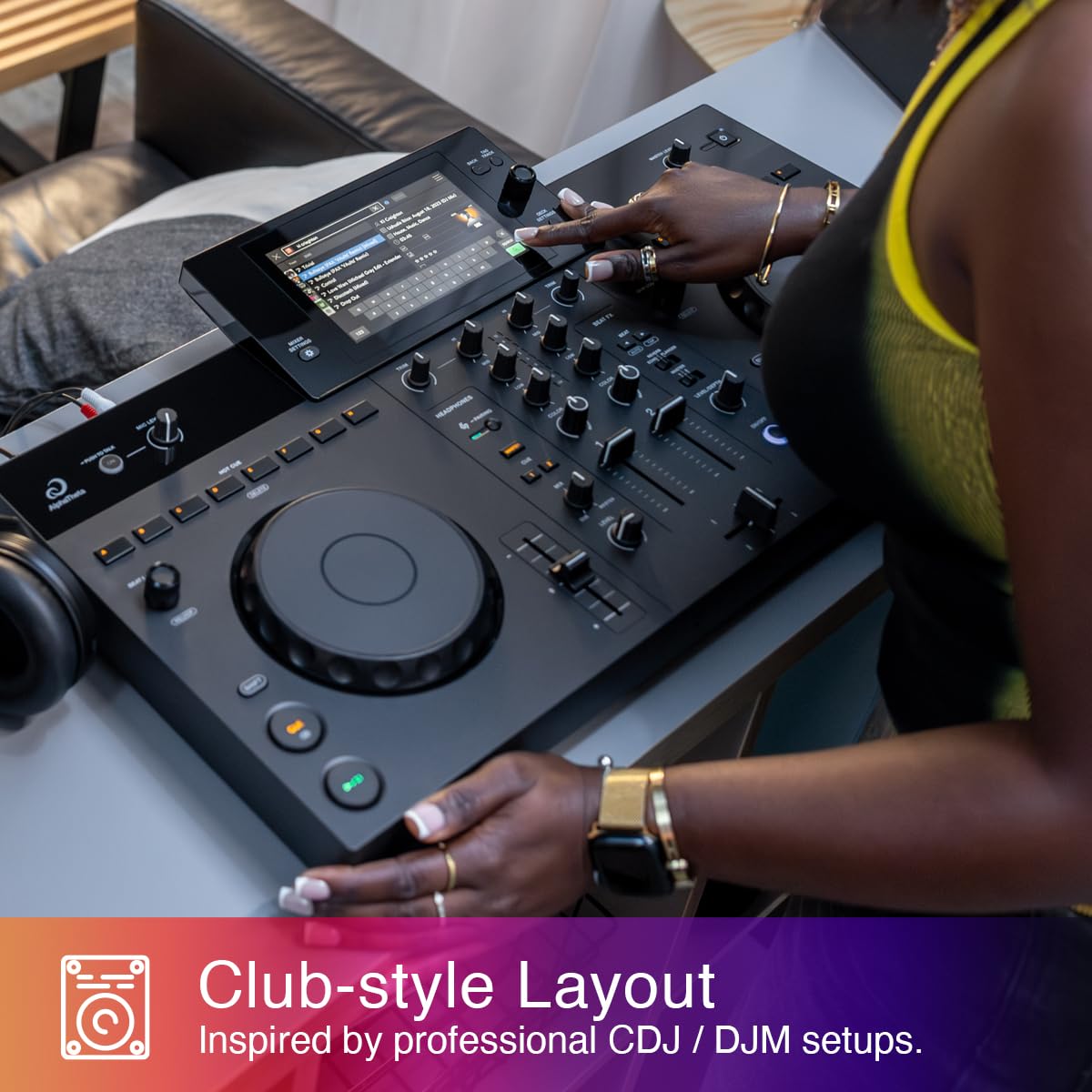 AlphaTheta XDJ-AN 2-Channel All-in-One DJ System, Touchscreen, Wi-Fi