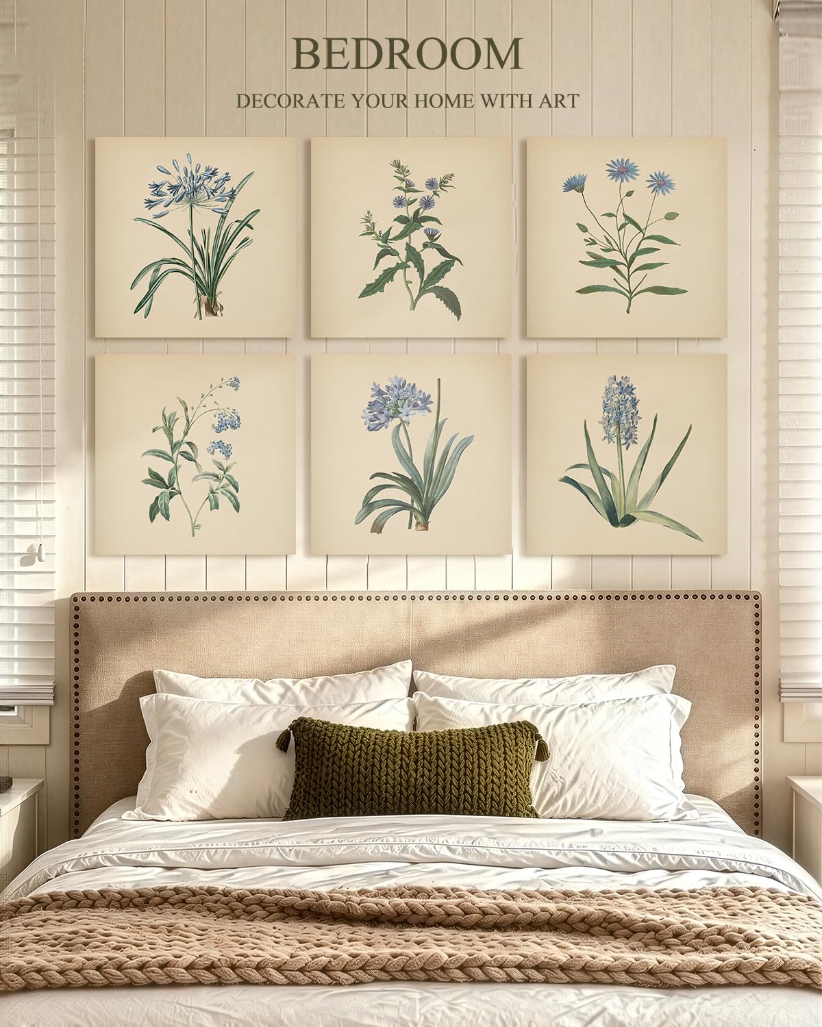 InSimSea Acoustic Wall Art, 72×48 In, Vintage Botanical Art