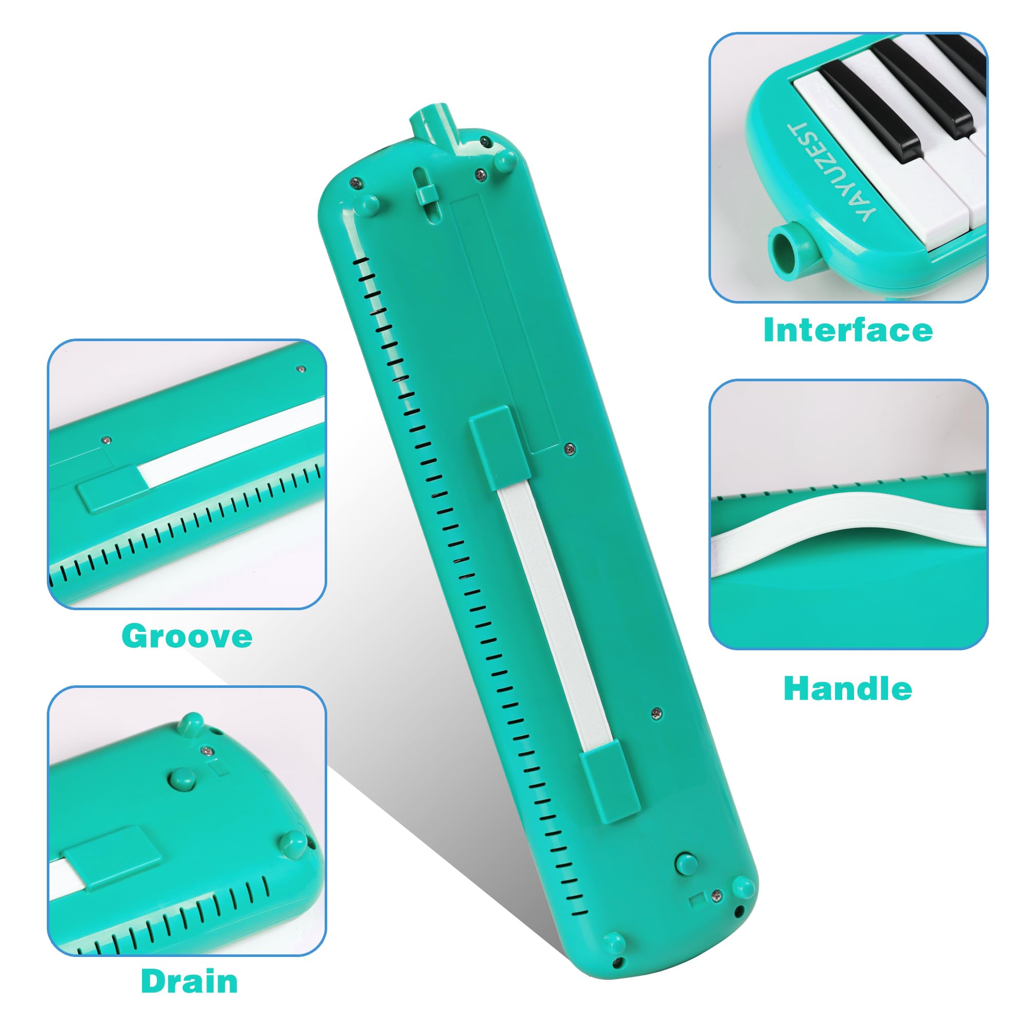 YAYUZEST 32 Keys Melodica Instrument Soprano Air Piano Keyboard Pianica