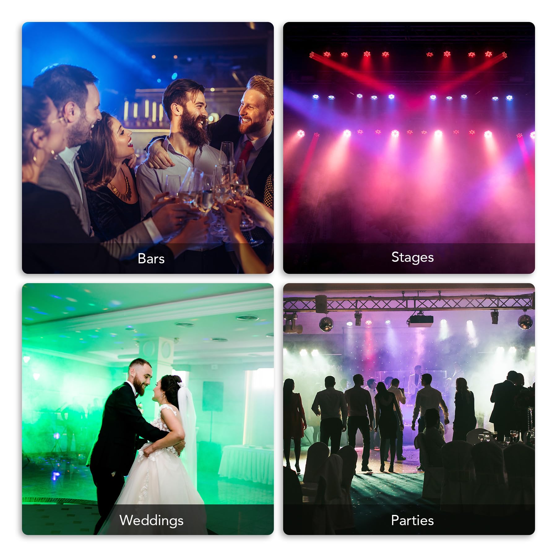 CO-Z 36 LED Stage Lights RGB DJ LED Par Light