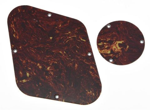 KAISH Vintage Tortoise LP Rear Control Plate Switch Plate LP Cavity Cover for USA Les Paul