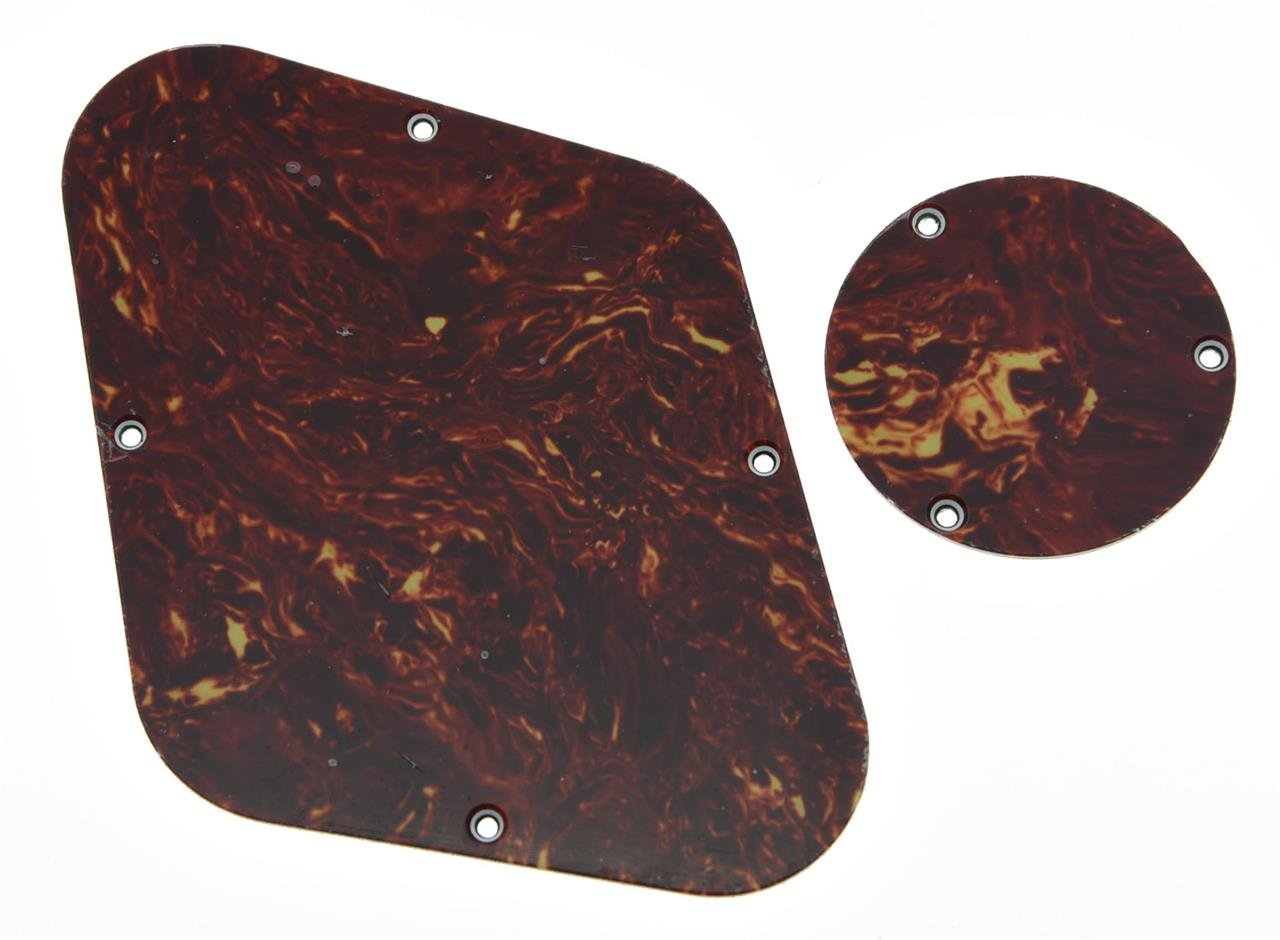 KAISH Vintage Tortoise LP Rear Control Plate Switch Plate LP Cavity Cover for USA Les Paul