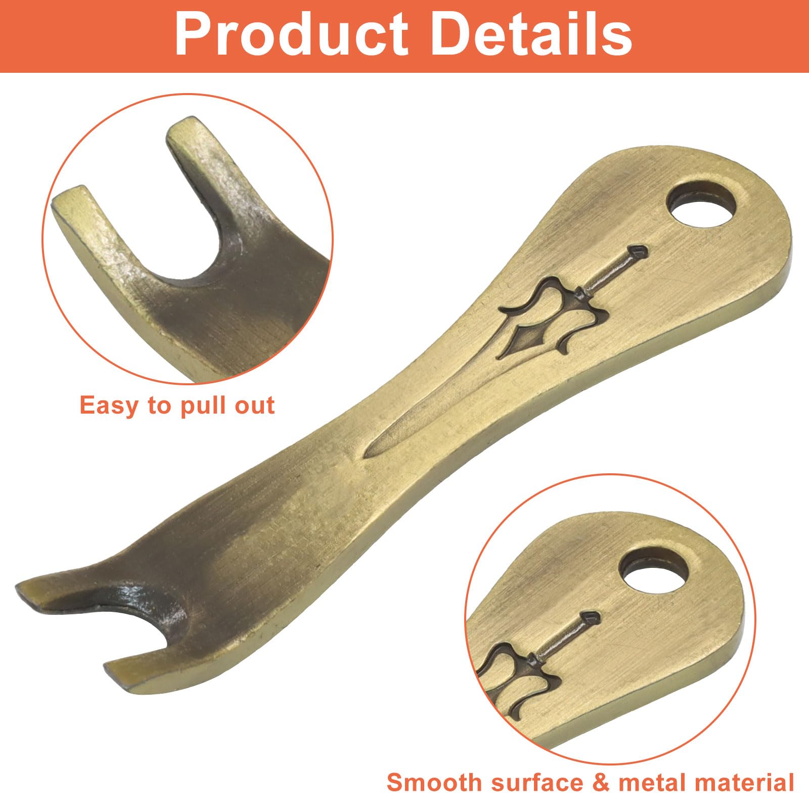 Piutouyar 2 Pack Guitar Bridge Pins Puller, Bronze