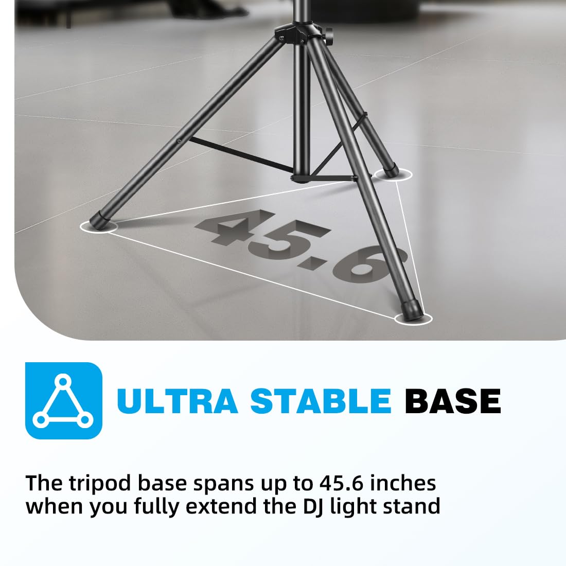 DJ Light Stand, T-Bar Tripod Stage s Portable and Adjustable 49-114 Inch Heavy Duty