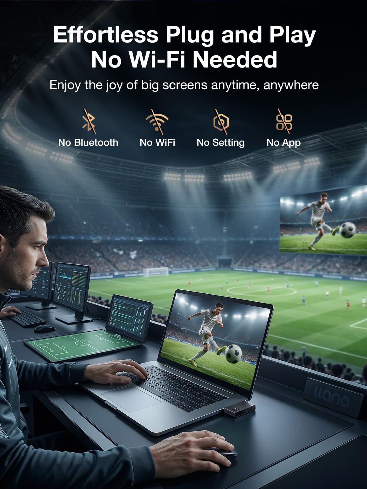 llano S9 USB-C Wireless HDMI Transmitter and Receiver, 328FT/100M