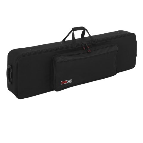 Gator Cases Lightweight Keyboard Case with Pull Handle and Wheels, Fits Slim 76-Note Keyboards (GK-76-SLIM)