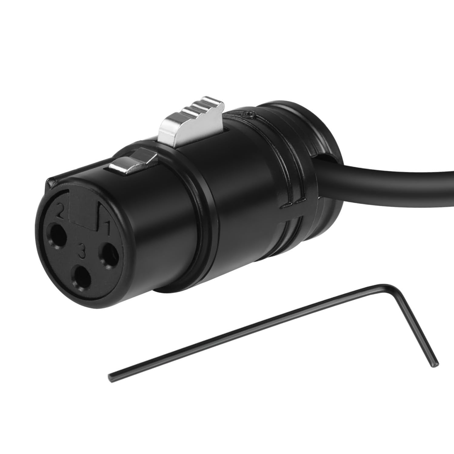 Kicada 1.3FT XLR Male to XLR Female Mic Cable – Adjustable Angle, Low Profile, 3 Pin Balanced Shielded Mic Cord