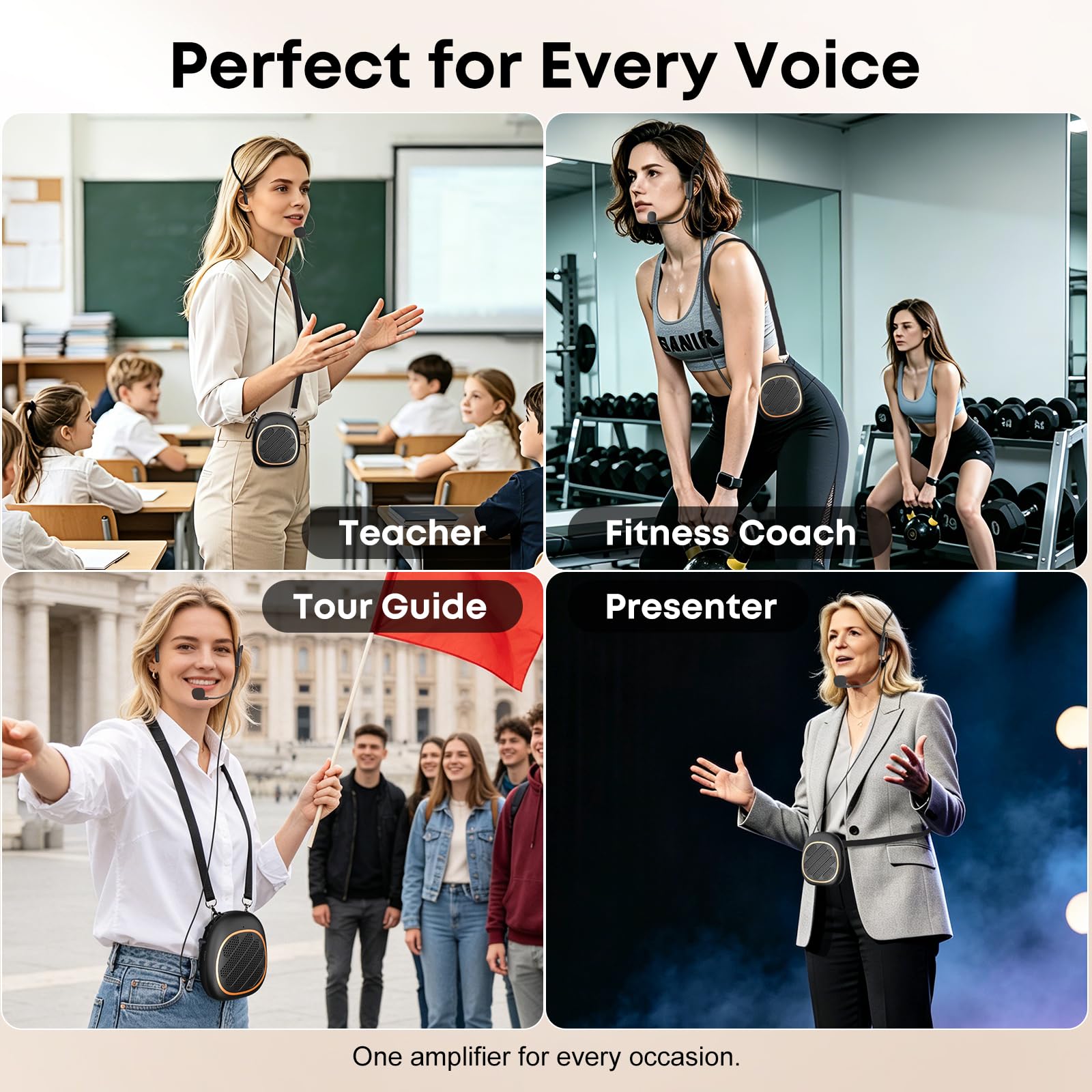Bueuo Voice Amplifier10W Portable Speaker Microphone for Teachers