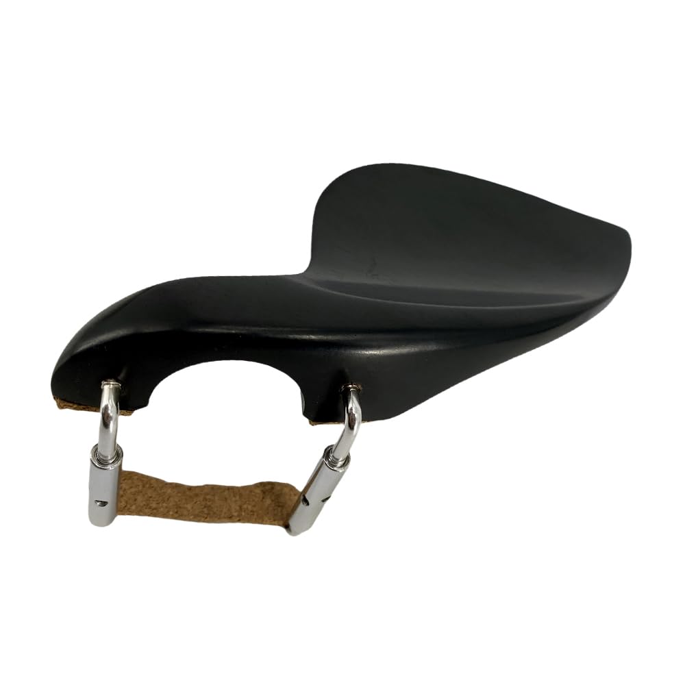 Conboxus Violin Chinrest 4/4 Full size wood Chin Rest Clamp Fiddle Violin Standard Bracket, Hypoallergenic Wood Rest,Surface Smooth (black1 Left Hand)