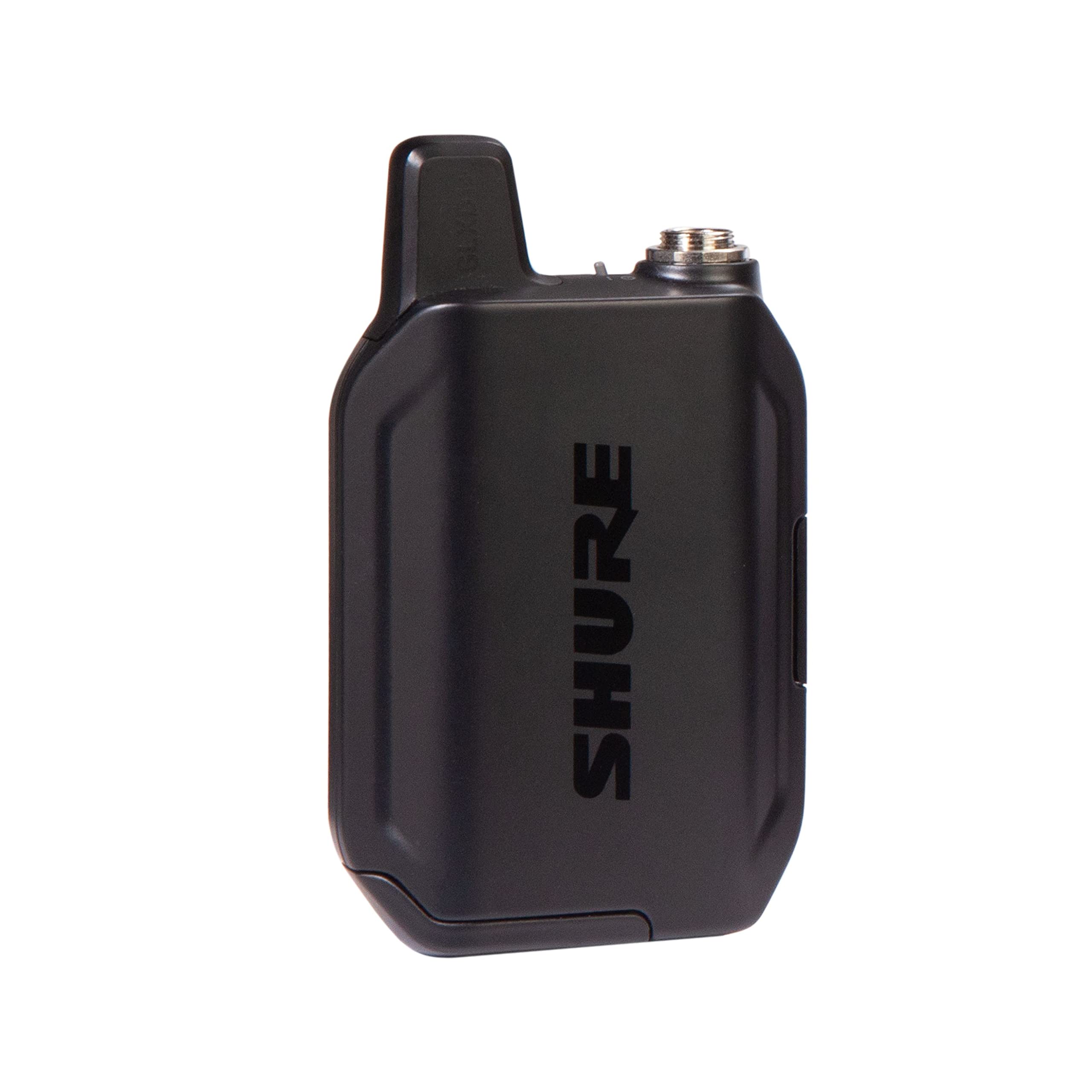 Shure GLXD1 Rechargeable Digital Wireless Bodypack Transmitter with On/Off Switch and Reversible Belt Clip, for use with GLX-D Wireless Systems (Receiver Sold Separately)