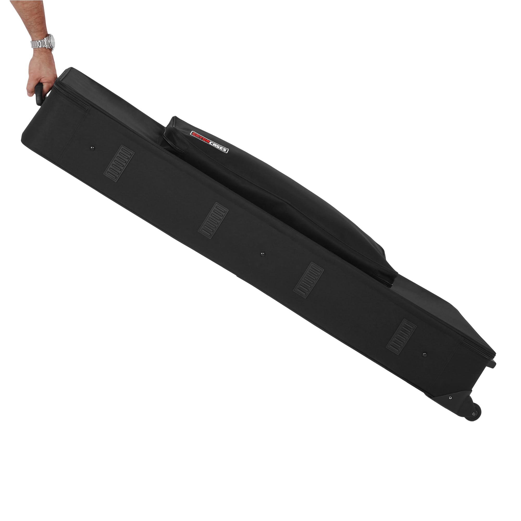Gator Cases Lightweight Keyboard Case with Pull Handle and Wheels, Fits 76-Note Keyboards (GK-76)