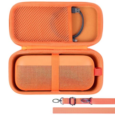 Lebakort Hard Case Compatible with Bose New SoundLink Flex 2nd Gen/Bose SoundLink Flex Portable Speaker (Sunset Peach)