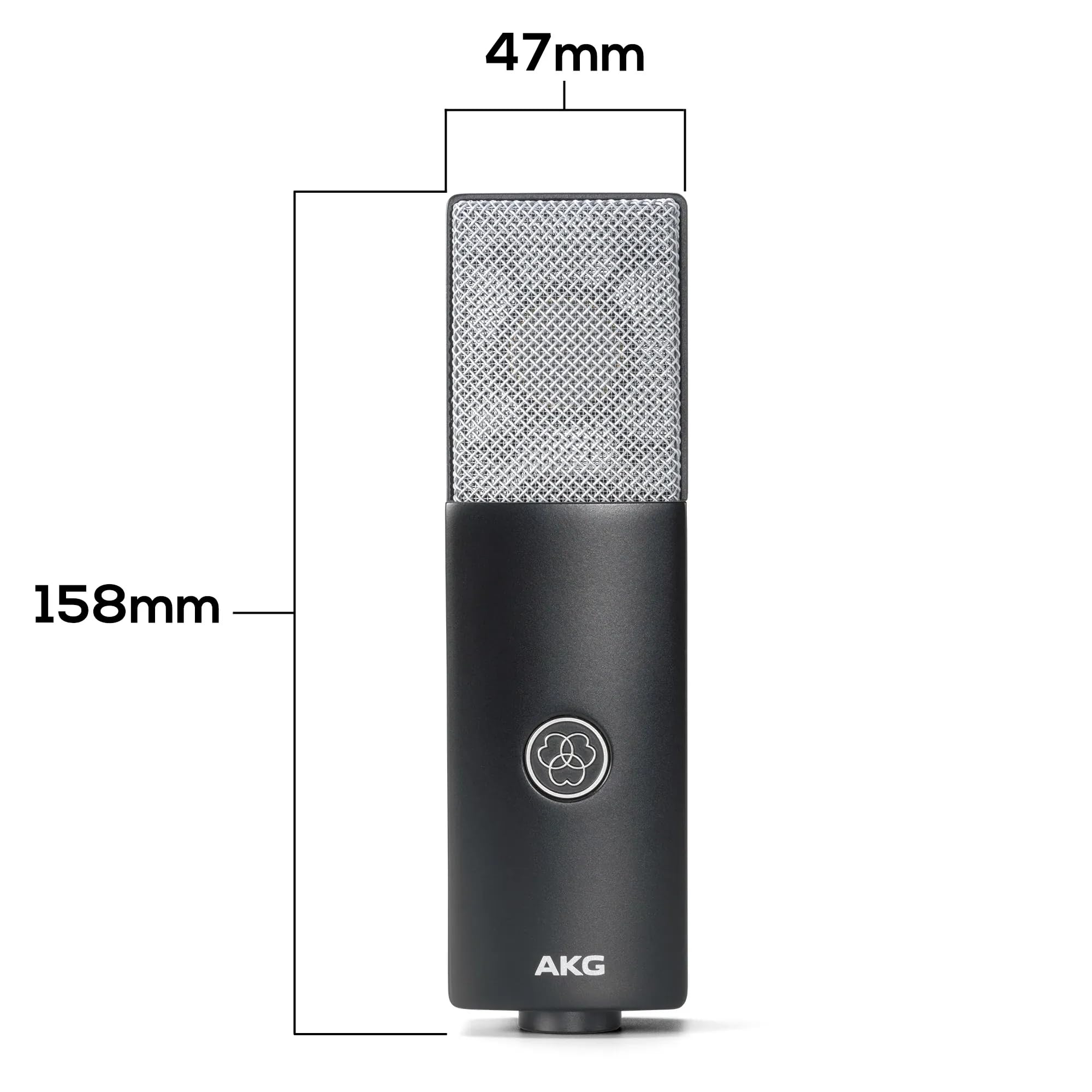 AKG C104 Professional Large Diaphragm Cardioid Condenser Microphone – XLR Studio Mic for Podcasting, Streaming, Broadcasting & Music Recording, Low Noise, High SPL, Sustainable Design