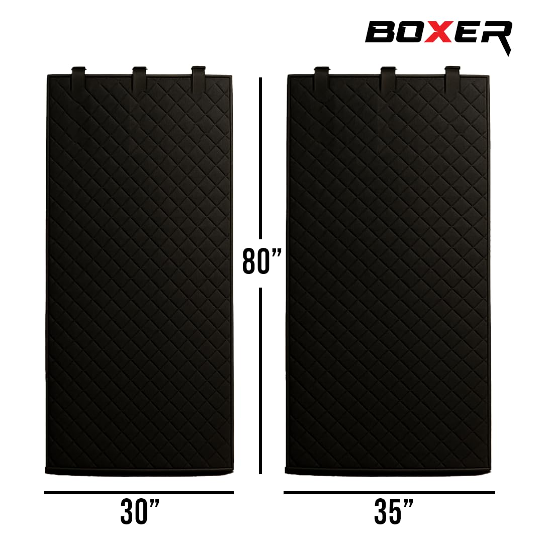 BoxerTools Door Sound Dampening Blanket Universal 80″ x 35″ – Easy Hanging – Diamond Stitching, Double Sided, Acoustic Treatment Blanket, Insulated, Sound Reducing