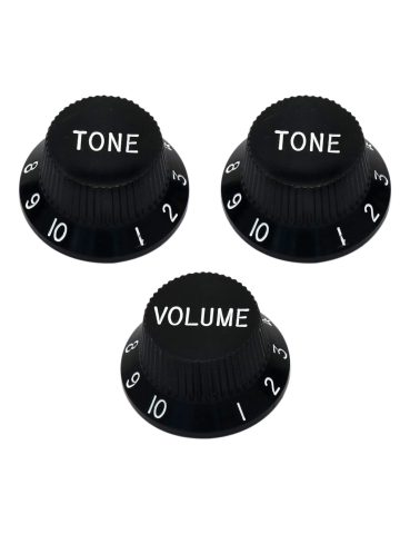 Metallor Guitar Speed Control Knobs 1 Volume 2 Tone Metric Pot Knobs for ST