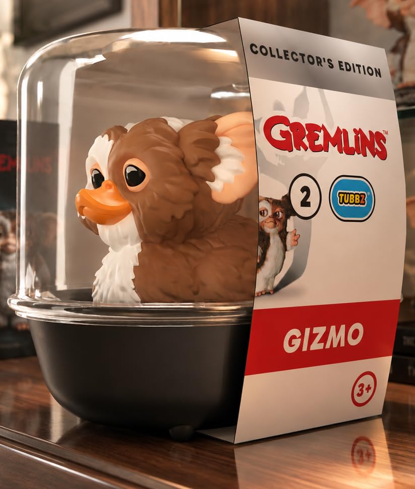 TUBBZ: Gremlins Gizmo Rubber Duck Collectible Toy with Bathtub, 3.5″