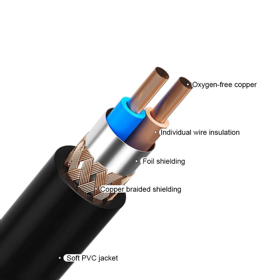 MFL. Flexible DMX Cable 15 ft 3 Pin Signal XLR Male to Female Cable Wire for Stage Lighting DJ Lights, 1 Pack