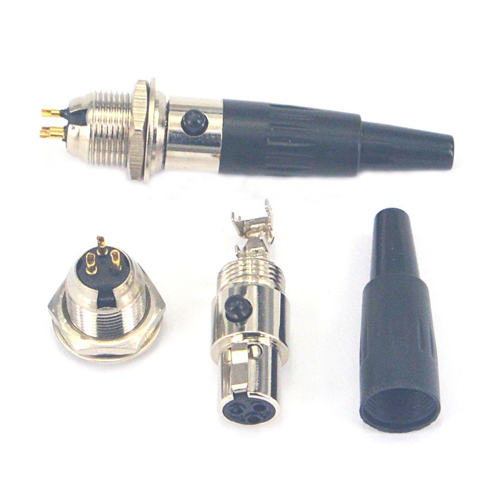 onelinkmore Mini XLR TA3F 3 Pin Female Connector DIY 2 Sets