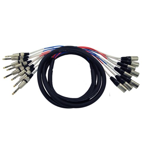 Seismic Audio – SAXT-8x10M – 8 Channel 10′ XLR Male to 1/4″ TRS Snake Cable