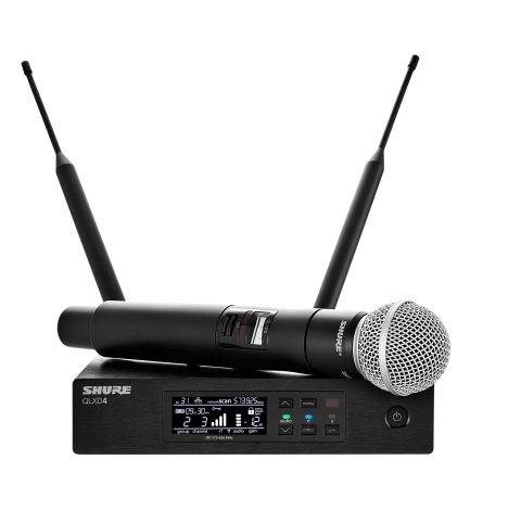 Shure QLXD2 Handheld Transmitter with SM58 Vocal Mic Capsule for QLX-D Digital Wireless Systems, Receiver Sold Separately, G50 Band