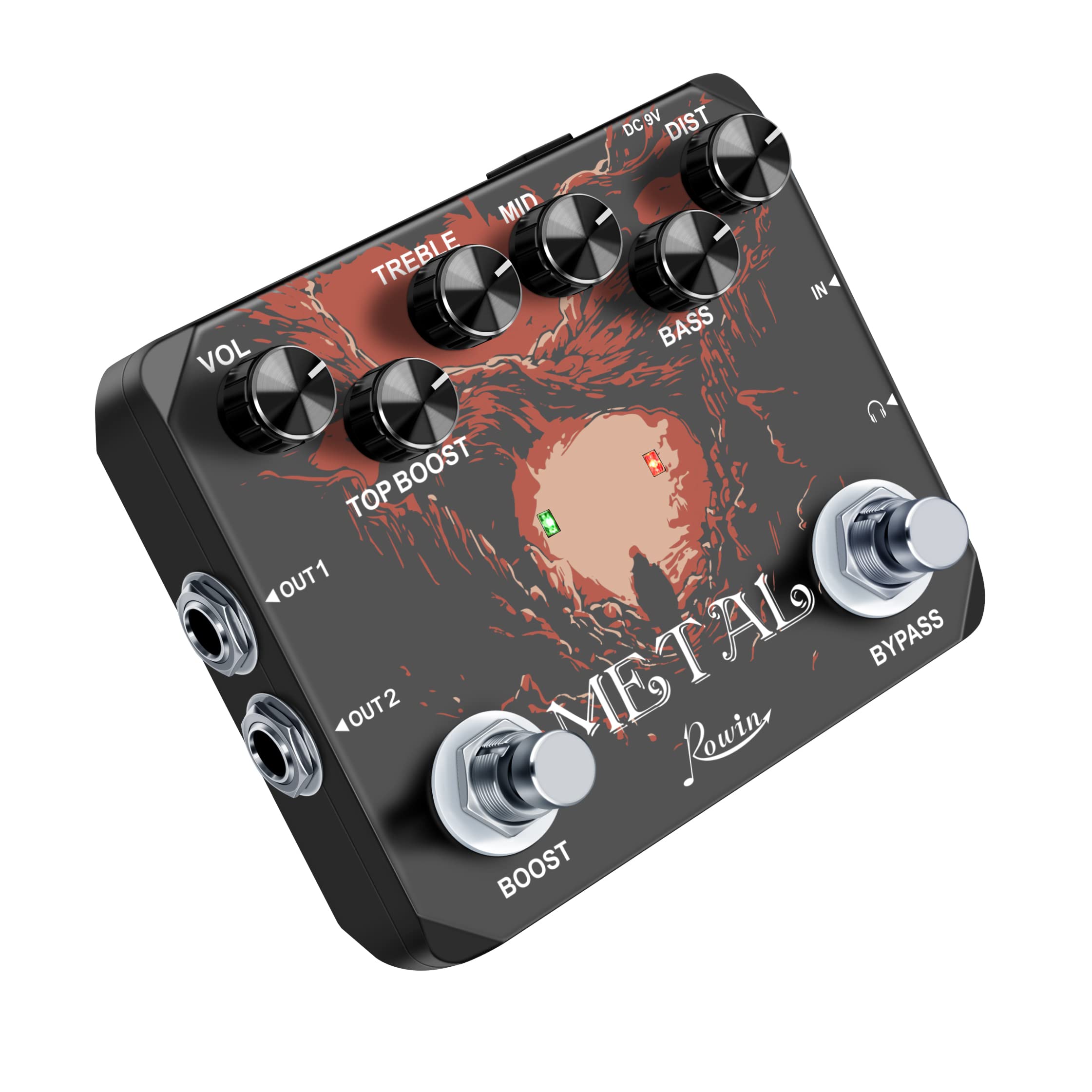 Rowin LTL-03 Metal Guitar Effect Pedal Full Metal Case True Bypass