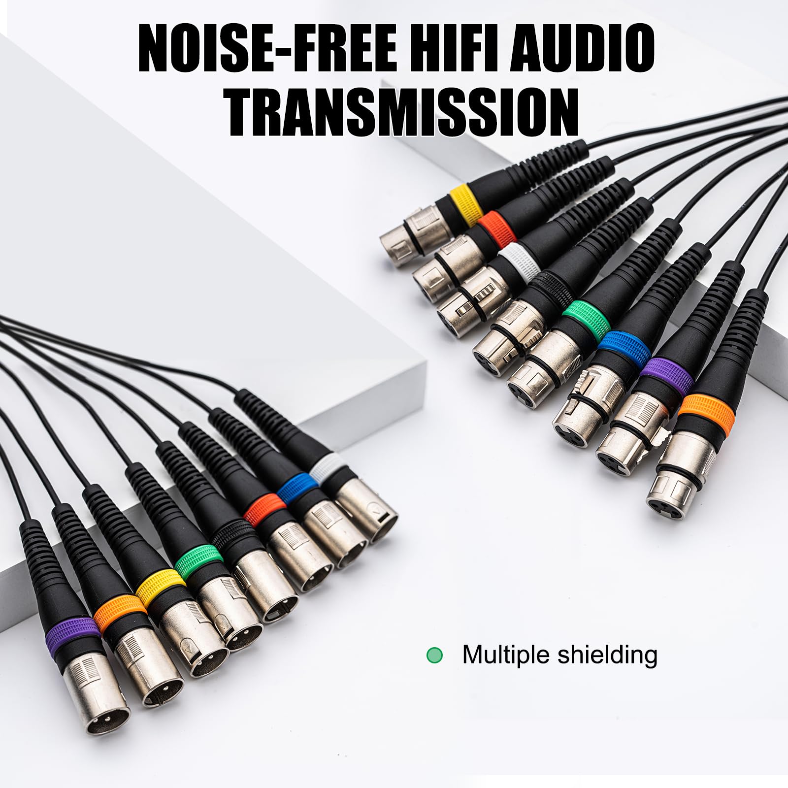 8 Channel XLR Male to Female Snake Cables, Microphone Patch Cable 10FT