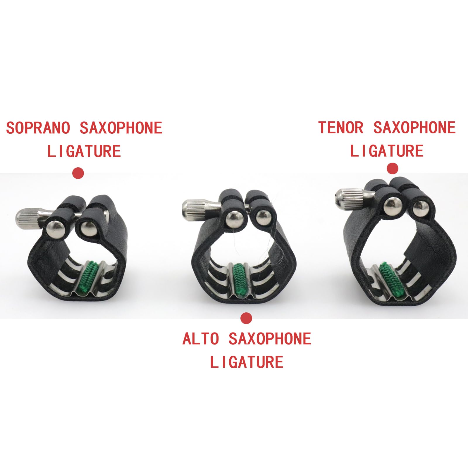 CashBeat Alto Sax Ligature, Adjustable Synthetic Leather Reed Holder