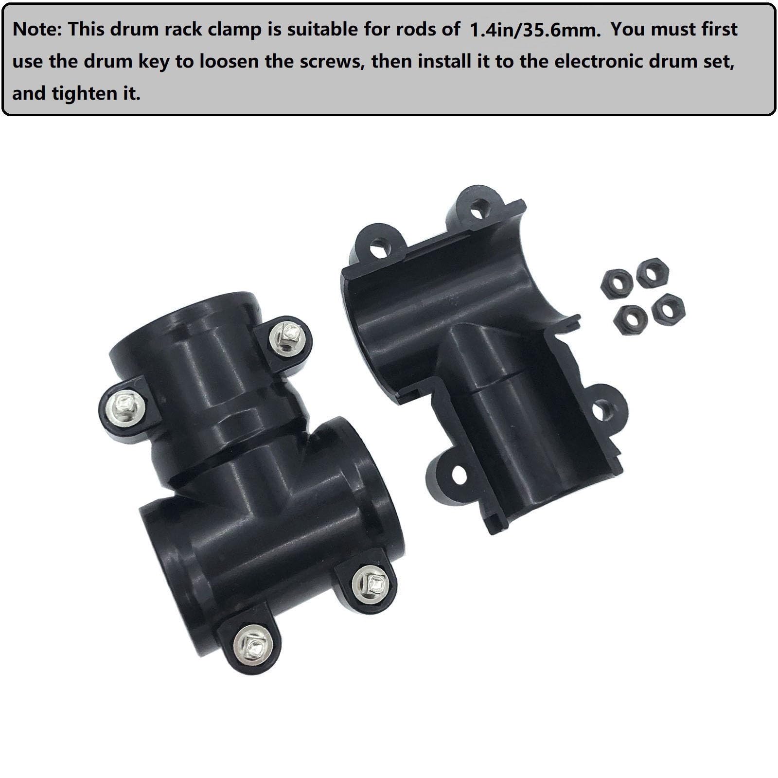TUOREN Drum Rack T Clamp 35.6mm Electronic Drum Rack Clamp
