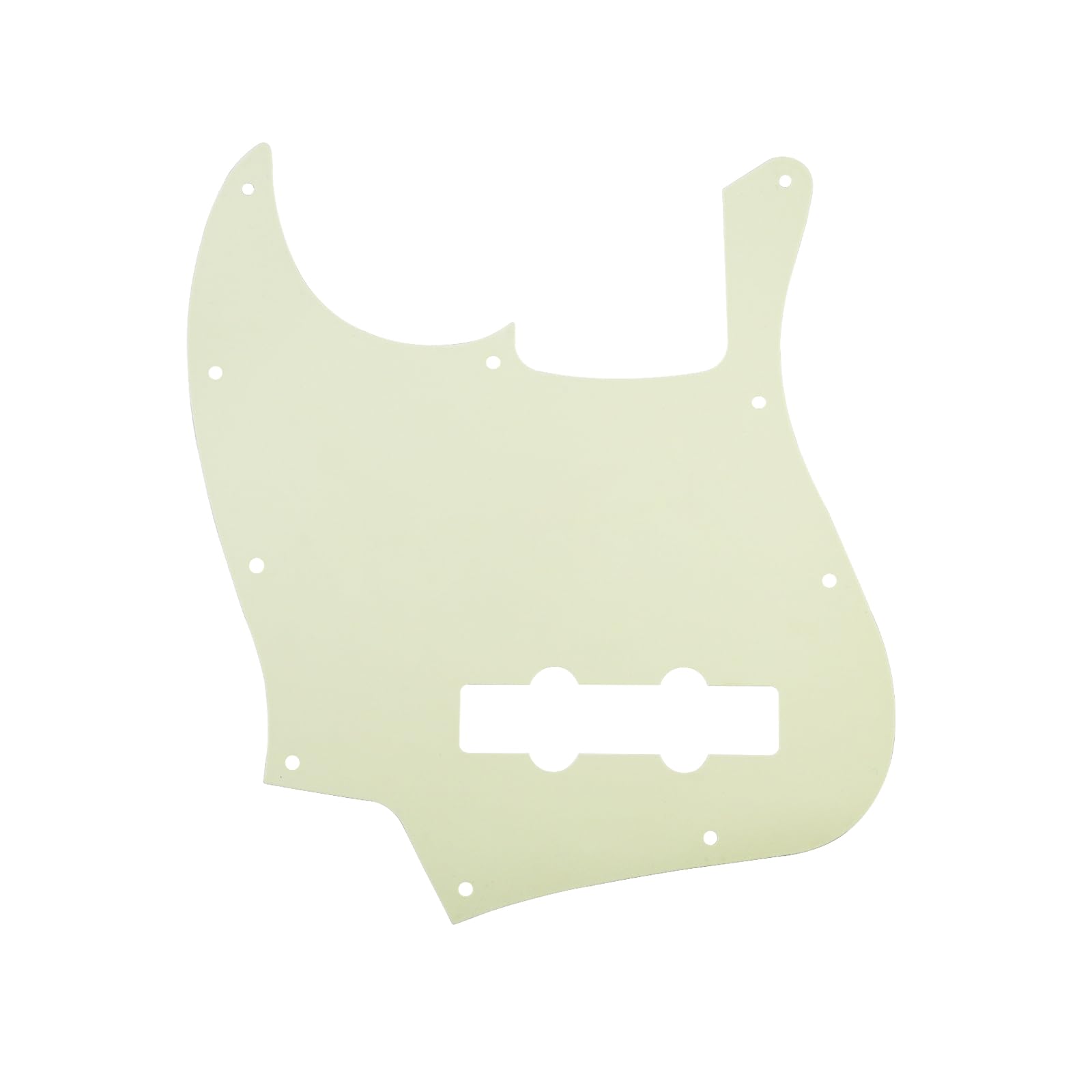 Phrilam 10-Hole Jazz Bass Pickguard for FD 4 String Bass, Mint Green 3Ply