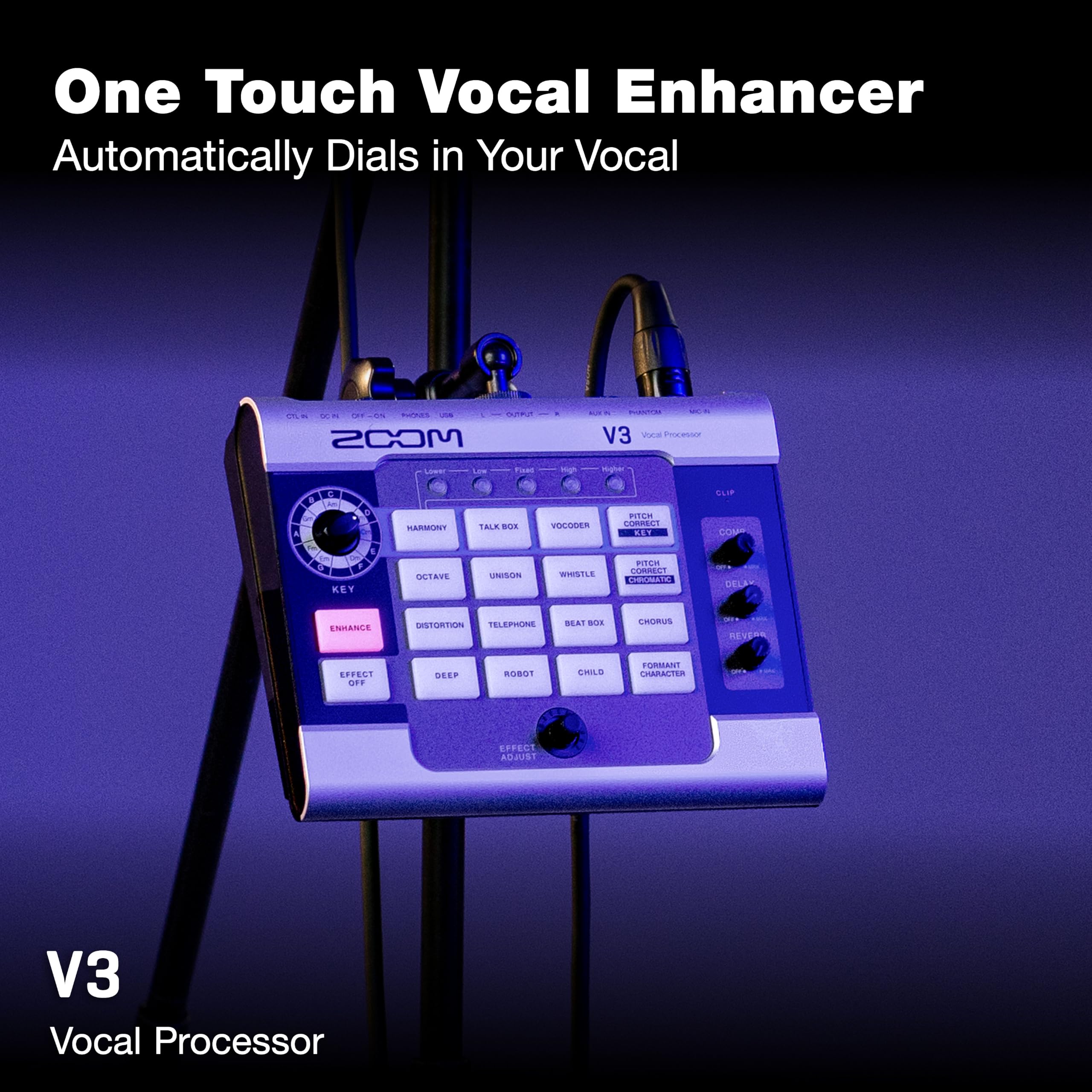 Zoom V3 Vocal Processor for Streaming & Live Performance