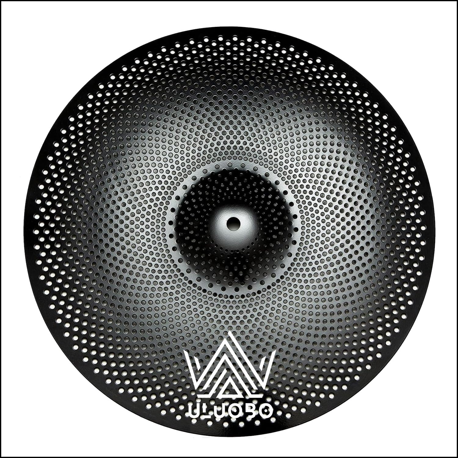 ULUOBO 18 inch Low Volume Crash Ride Cymbal, Quiet Silent Crash-Ride for Practice (Black, 1 Pieces)