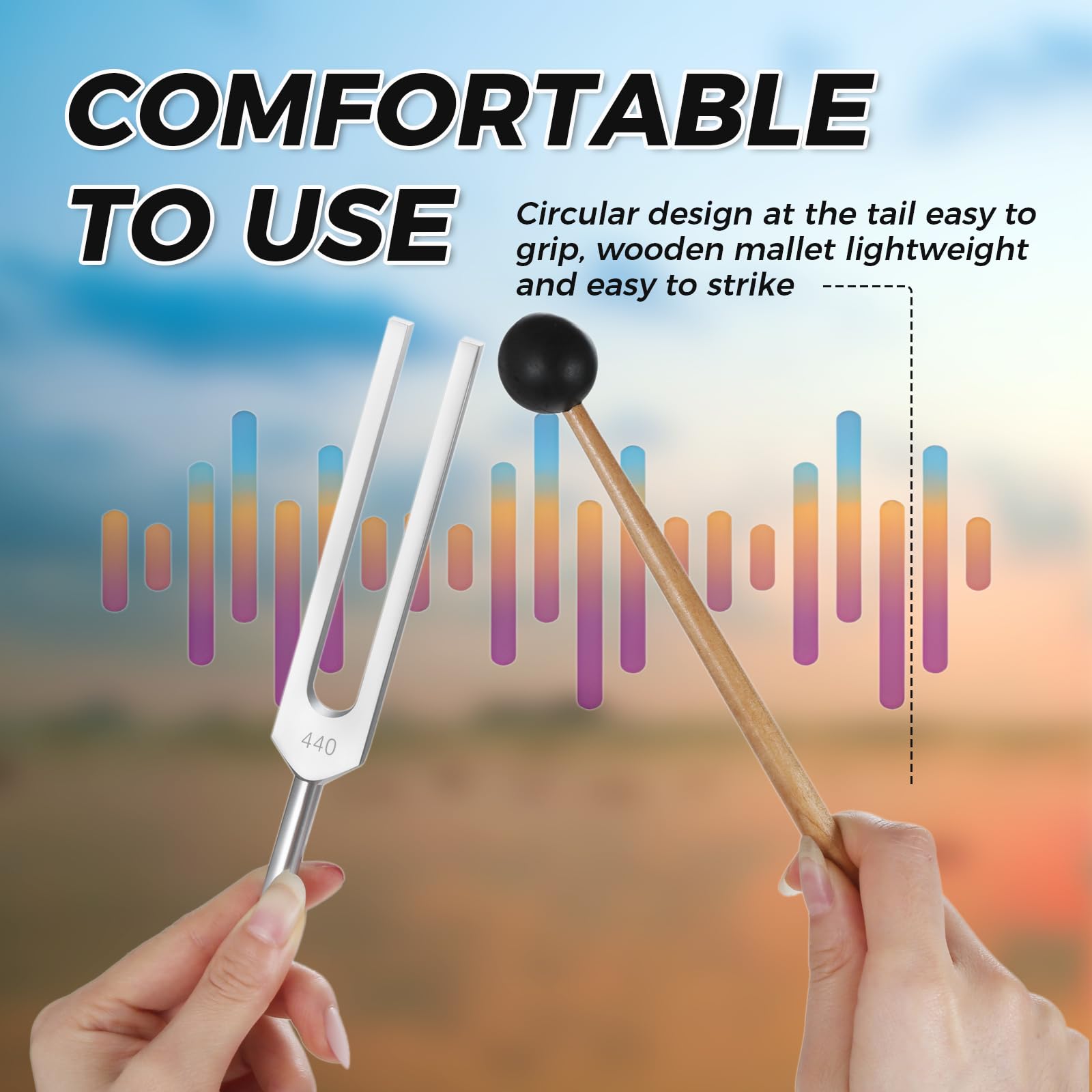 440 Hz Tuning Fork, A440Hz Tuning Fork for Violin Guitar Tuner Instrument