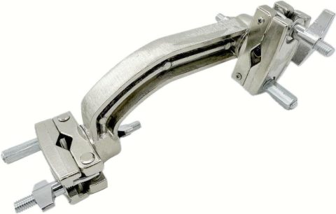 TUOREN Dual Drum Tilting Accessory Clamp 360° Rotating Double Drum Set Percussion Mounting Multi-Clamp Bracket for Cymbal Stand Hardware Accessories