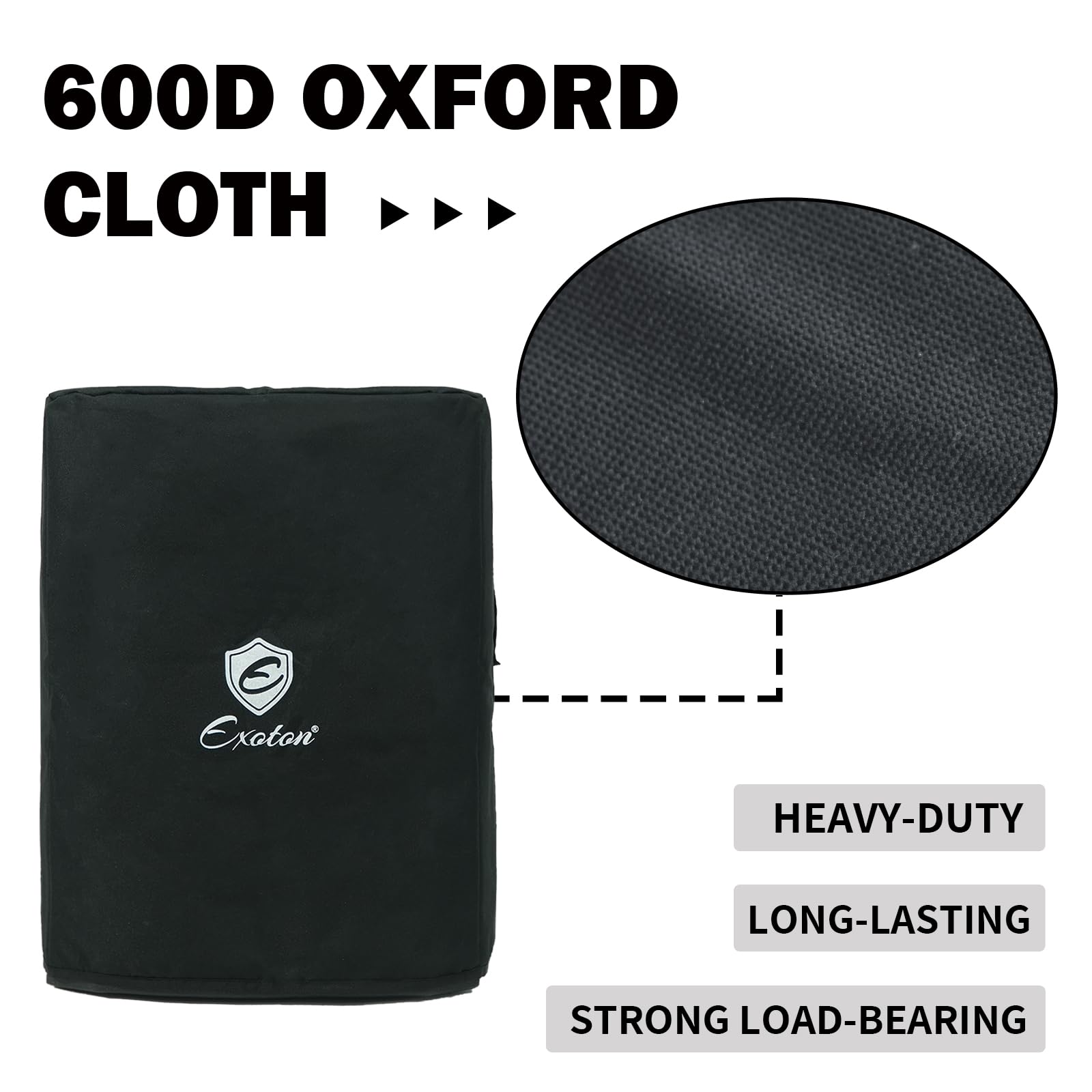 EXOTON Protective Cover for S-1203 Subwoofer,600D Oxford Cloth, Waterproof, Scratch-Resistant, Durable