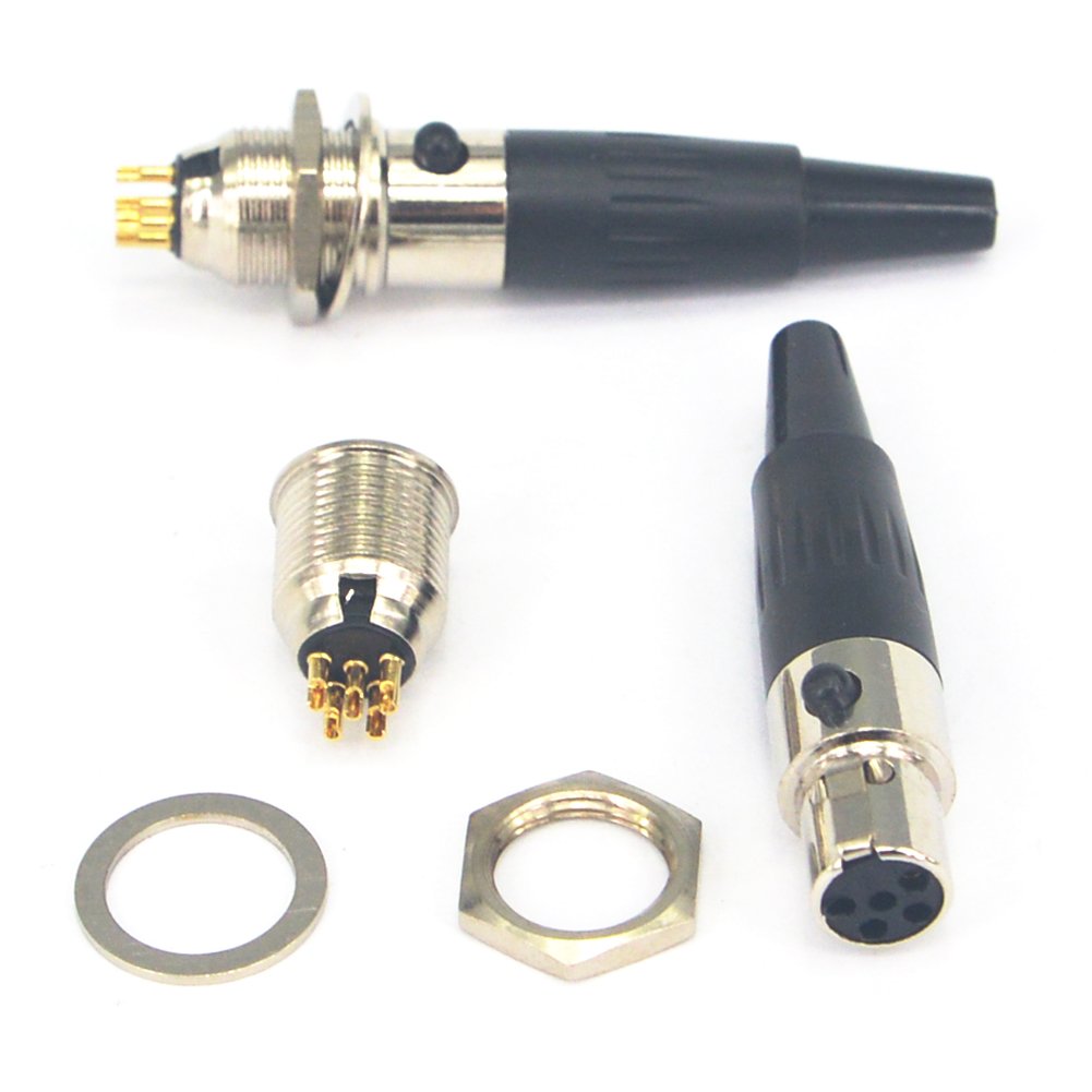 onelinkmore Mini XLR 5 Pin TA5F Female + TA5M Male Connector 2 Sets