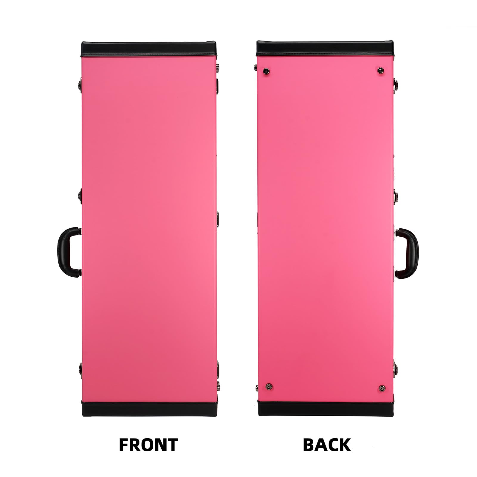 REAL MISSION Electric Guitar Case Hard, Fits Fender Strat, Tele, and Standard Guitars, Portable 4-Layer Protection Hardshell with Comfort Handle, Secure Metal Lock (Pink)