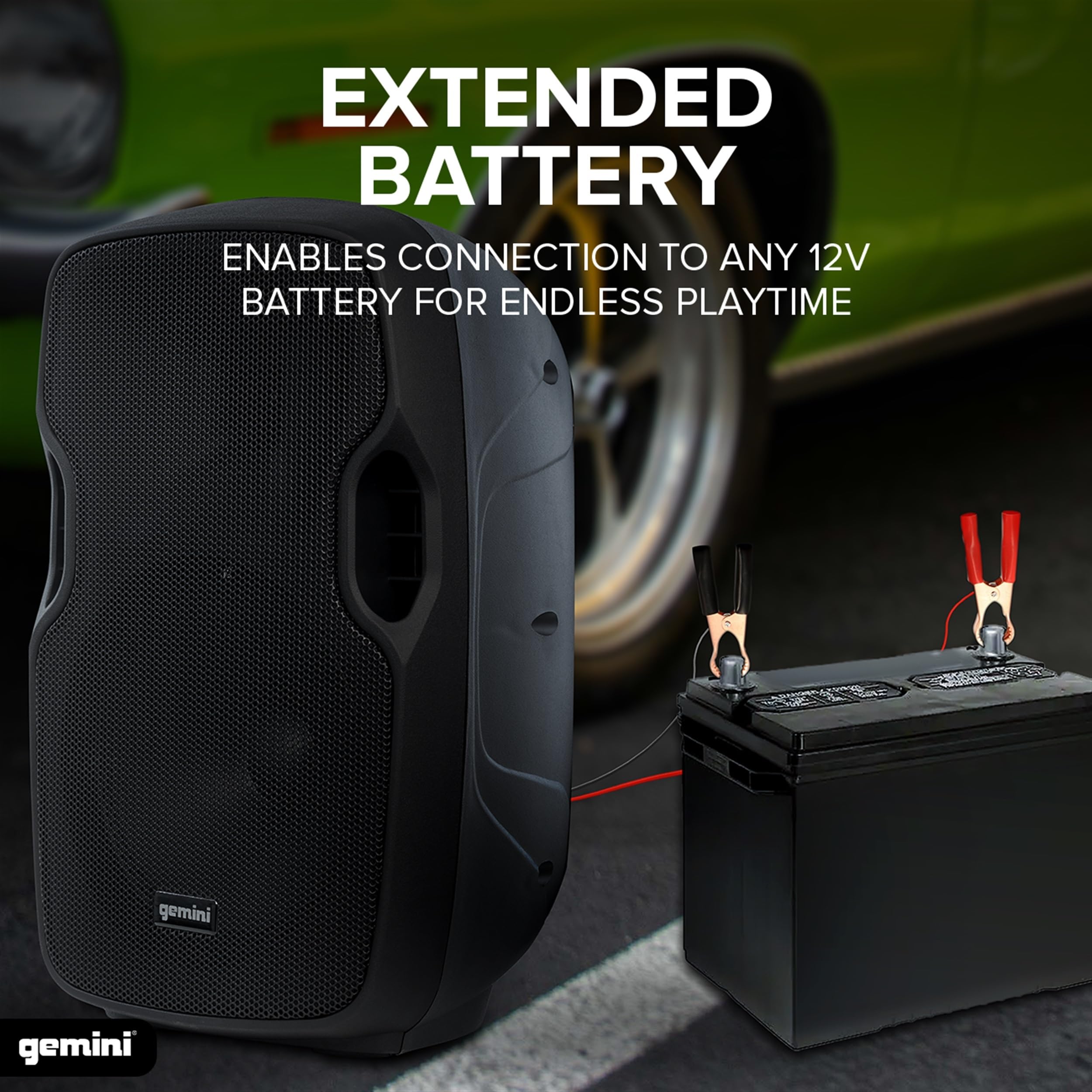 Gemini 8″ Battery Bluetooth PA Speaker, 200 Watts (AS-08TOGO)