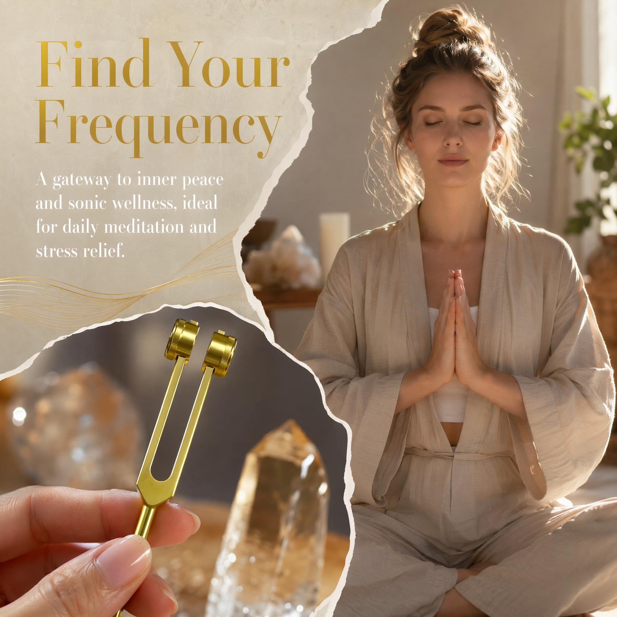 Miwayer Professional 64Hz Tuning Forks Golden (Otto Style) for Healing, Medical, and Music – Multi-Frequency Tuning Fork Kit for Sound Therapy, Meditation, Chakra Balancing