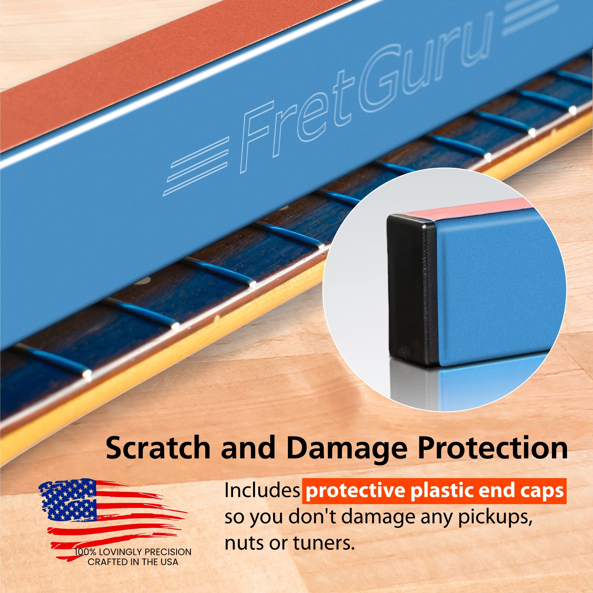 FretGuru Fret Leveler – Professional Sanding Beam Ultra-Precision, 10″