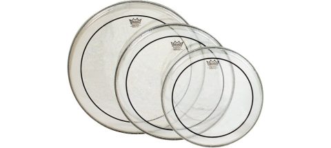 Remo PP-0910-PS Pinstripe Clear Tom Drumhead Pack – 12″, 13″ & 16″