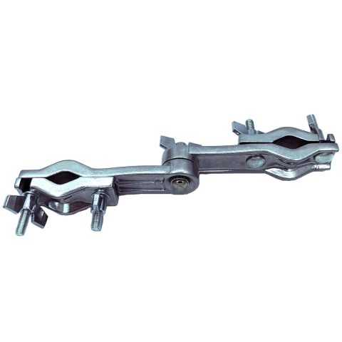 TUOREN Dual Drum Multi-Clamp Metal Extended Double Drum Extension Rack Clamp Percussion Mounting Bracket Drum Set Hardware Parts Accessories