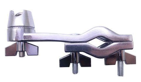 TUOREN Drum Extension Clamps Holder Cymbal Boom Arm Mounting Bracket for Drum Set Parts Hardware Silver