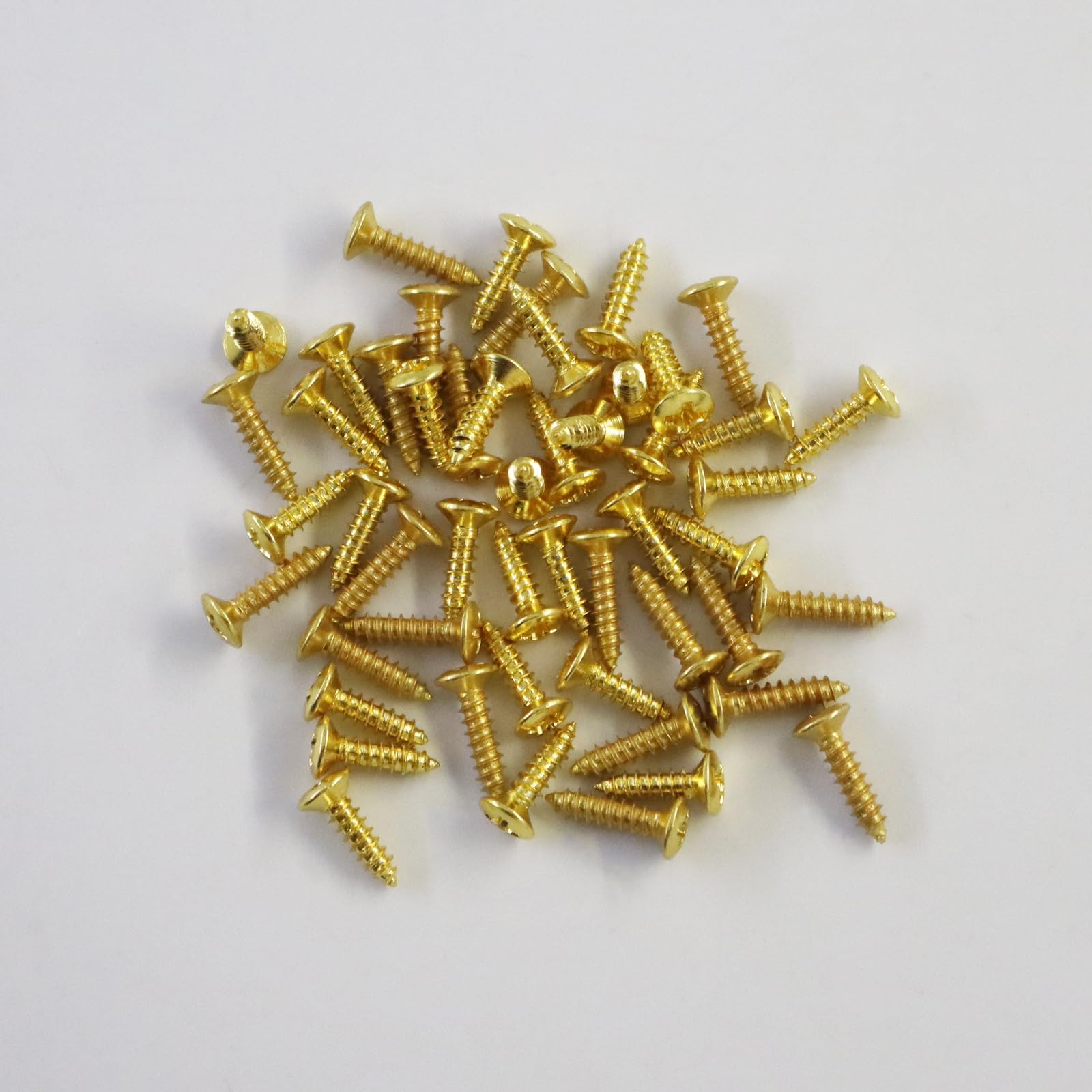 Phrilam #4 x 1/2″ Pickguard Screws for Electric Guitar & Bass, Golden 50PCS