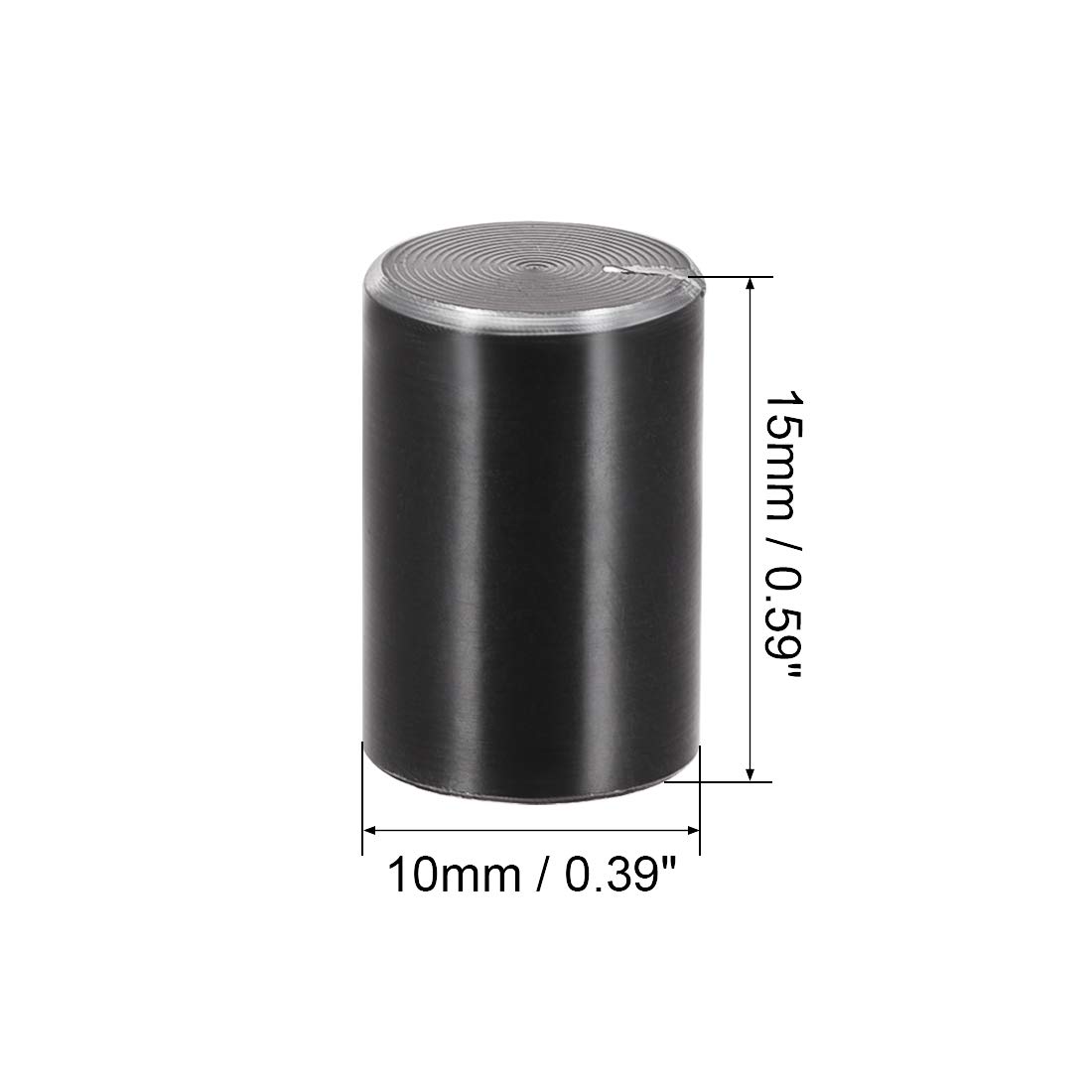 uxcell 5pcs Potentiometer Knob Knurled Shaft Black Aluminum 6mm Shaft Dia. Rotary Knob 10mmx15mm Volume Control Knob