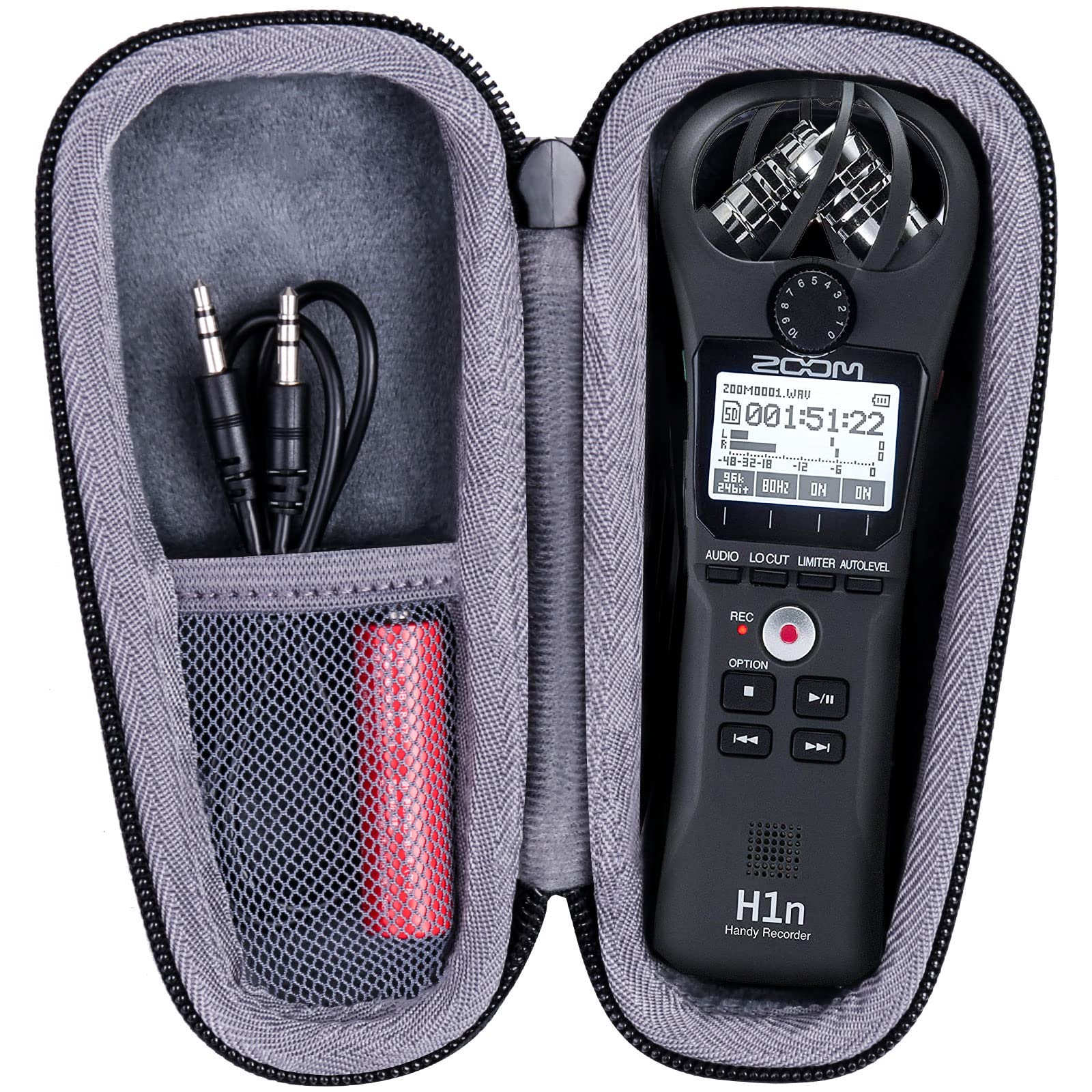 co2CREA for Zoom H1n H1 Digital Handy Recorder Hard Protective Case, Black