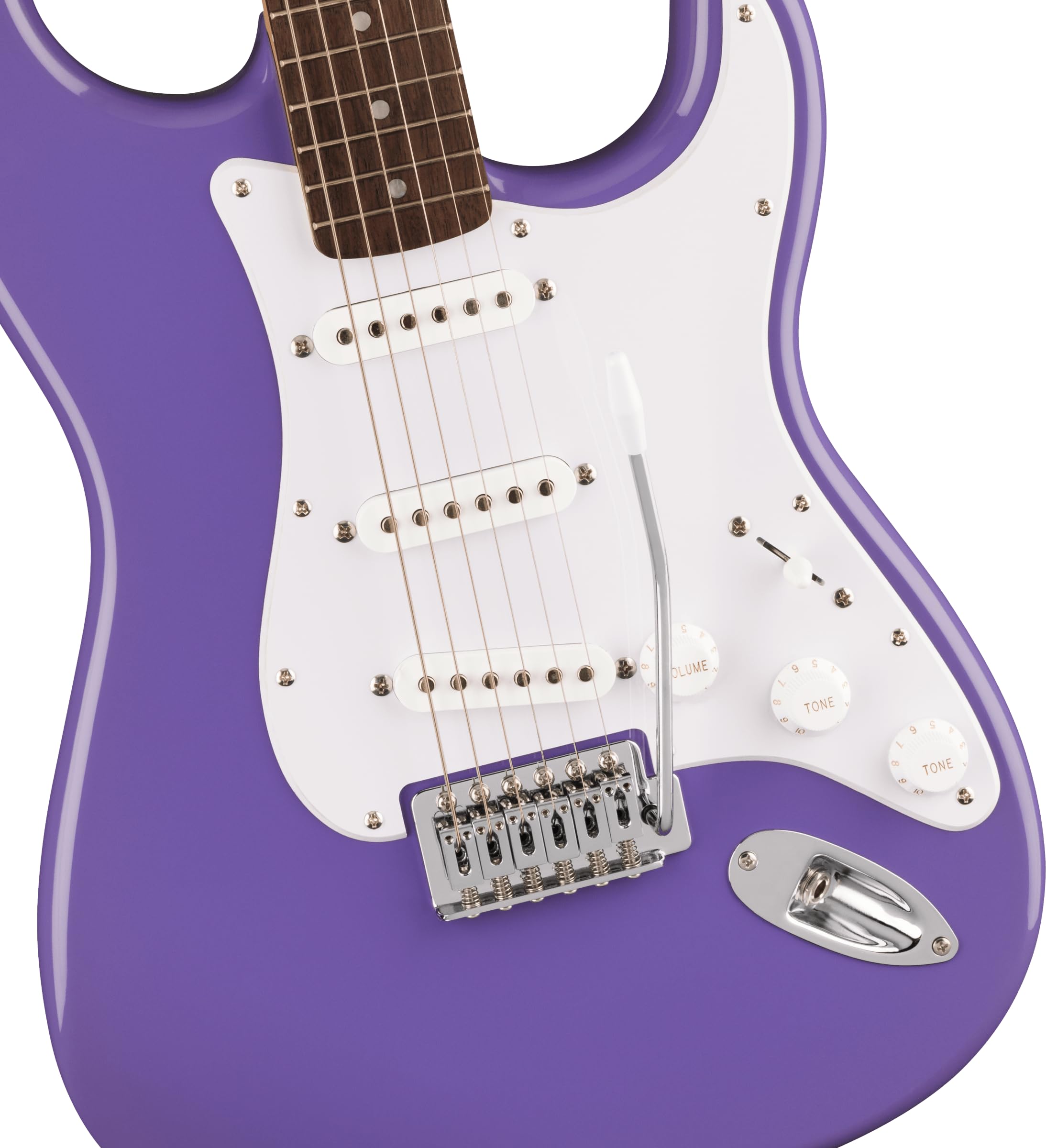 Fender Squier Sonic Stratocaster Electric Guitar, Ultraviolet, Laurel Fingerboard, White Pickguard